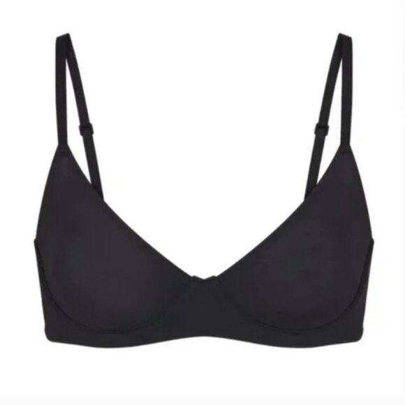 SKIMS FITS EVERYBODY UNLINED DEMI BRA IN ONYX SIZE 36A NWT $46 - Picture 1 of 8